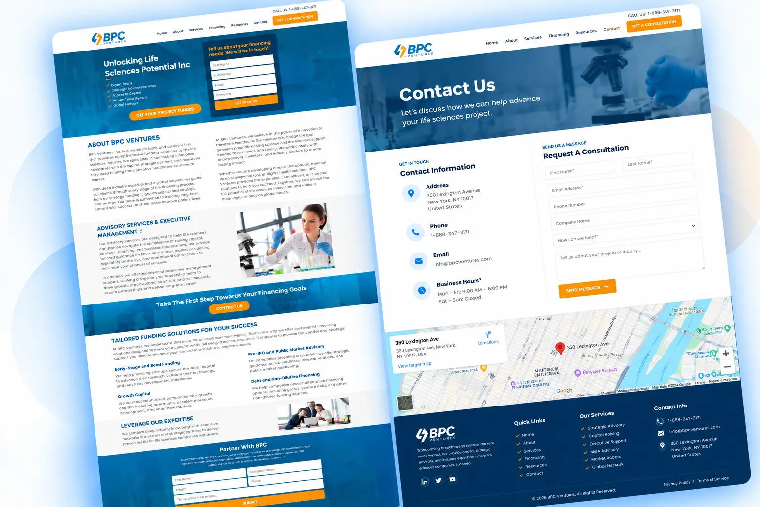 BPC Ventures website designed by CoderBeam
